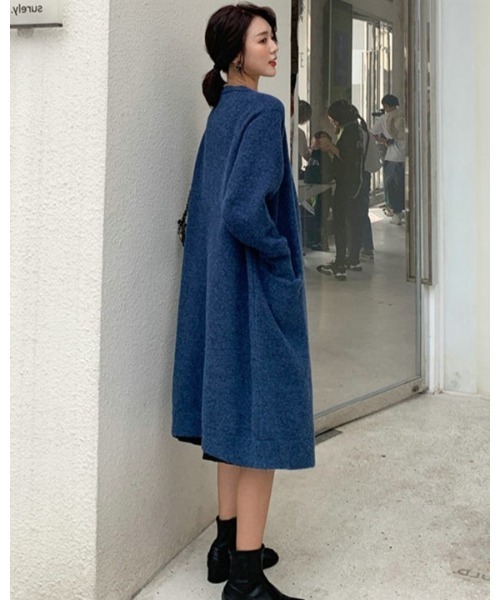 Ritzy（リッツィー）の「ロングニットカーディガン（カーディガン/ボレロ・レディース・ホワイト/アクア/グレー/レッド系・FREE）」の3枚目の写真