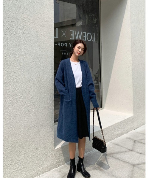 Ritzy（リッツィー）の「ロングニットカーディガン（カーディガン/ボレロ・レディース・ホワイト/アクア/グレー/レッド系・FREE）」の6枚目の写真