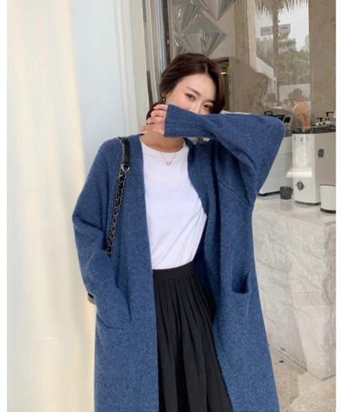 Ritzy（リッツィー）の「ロングニットカーディガン（カーディガン/ボレロ・レディース・ホワイト/アクア/グレー/レッド系・FREE）」の12枚目の写真