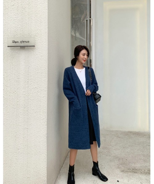 Ritzy（リッツィー）の「ロングニットカーディガン（カーディガン/ボレロ・レディース・ホワイト/アクア/グレー/レッド系・FREE）」の14枚目の写真