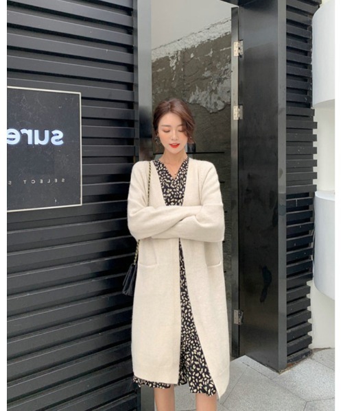 Ritzy（リッツィー）の「ロングニットカーディガン（カーディガン/ボレロ・レディース・ホワイト/アクア/グレー/レッド系・FREE）」の20枚目の写真