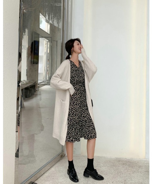 Ritzy（リッツィー）の「ロングニットカーディガン（カーディガン/ボレロ・レディース・ホワイト/アクア/グレー/レッド系・FREE）」の22枚目の写真