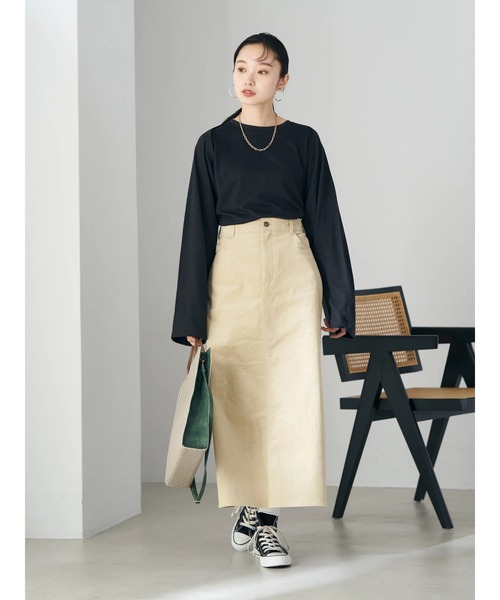 earth music&ecology(アースミュージックアンドエコロジー)の「キューブショルダートート(トートバッグ・レディース・ベージュ/ダークブラウン・FREE)」の9枚目の写真