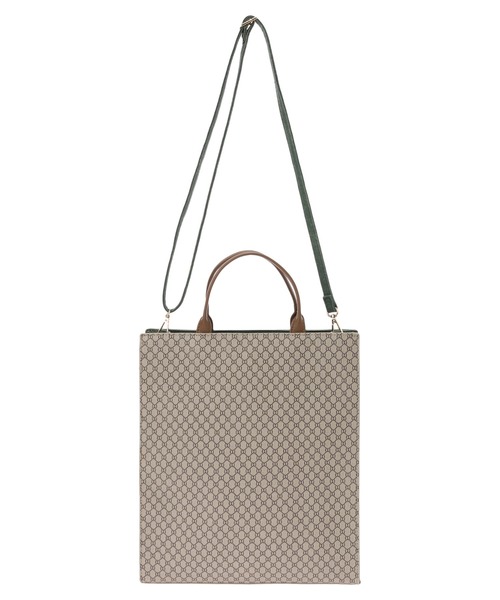 earth music&ecology(アースミュージックアンドエコロジー)の「キューブショルダートート(トートバッグ・レディース・ベージュ/ダークブラウン・FREE)」の13枚目の写真