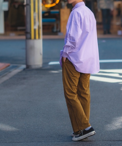 improves（インプローブス）の「【improves】オックス ボタンダウン オーバーサイズ 長袖シャツ（シャツ/ブラウス・メンズ・イエロー/サックスブルー/スカイブルー/ラベンダー/ブラック/ホワイト・LARGE/X-LARGE/MEDIUM）」の8枚目の写真