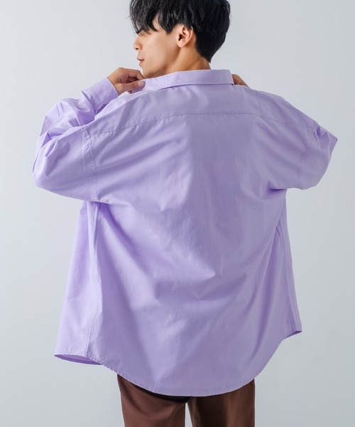 improves（インプローブス）の「【improves】オックス ボタンダウン オーバーサイズ 長袖シャツ（シャツ/ブラウス・メンズ・イエロー/サックスブルー/スカイブルー/ラベンダー/ブラック/ホワイト・LARGE/X-LARGE/MEDIUM）」の21枚目の写真