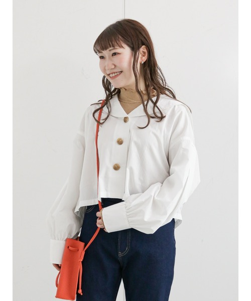 ehka sopo（エヘカソポ）の「ハイネックシアーカットソー（Tシャツ/カットソー・レディース・ブラック/ベージュ/オフホワイト/ミント・ﾌﾘ-）」の13枚目の写真