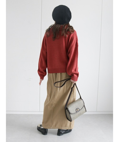 ehka sopo（エヘカソポ）の「ハイネックシアーカットソー（Tシャツ/カットソー・レディース・ブラック/ベージュ/オフホワイト/ミント・ﾌﾘ-）」の17枚目の写真