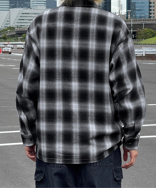 kutir（クティール）の「オンブレチェックネルシャツ（シャツ/ブラウス・メンズ・ブラック/ブラウン/ブルー・MEDIUM/LARGE）」の6枚目の写真