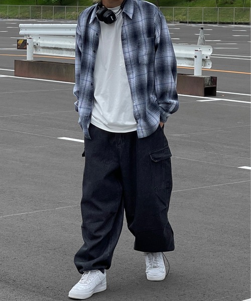 kutir（クティール）の「オンブレチェックネルシャツ（シャツ/ブラウス・メンズ・ブラック/ブラウン/ブルー・MEDIUM/LARGE）」の16枚目の写真