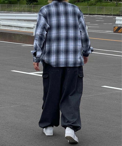 kutir（クティール）の「オンブレチェックネルシャツ（シャツ/ブラウス・メンズ・ブラック/ブラウン/ブルー・MEDIUM/LARGE）」の18枚目の写真