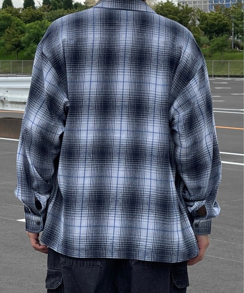 kutir（クティール）の「オンブレチェックネルシャツ（シャツ/ブラウス・メンズ・ブラック/ブラウン/ブルー・MEDIUM/LARGE）」の21枚目の写真