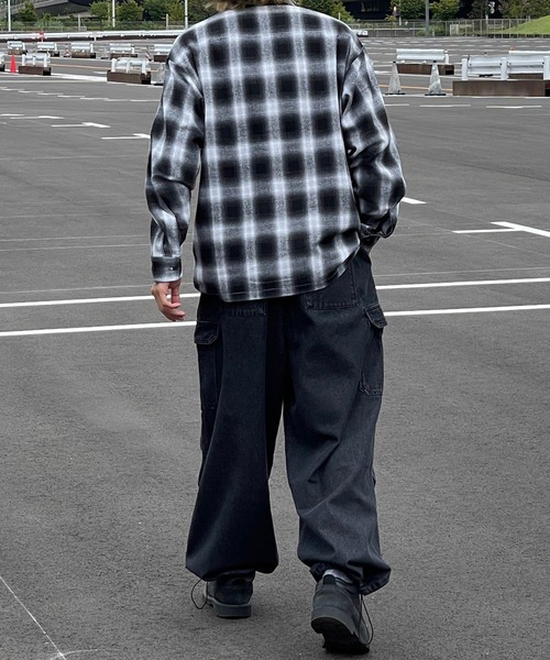 kutir（クティール）の「オンブレチェックネルシャツ（シャツ/ブラウス・メンズ・ブラック/ブラウン/ブルー・MEDIUM/LARGE）」の10枚目の写真