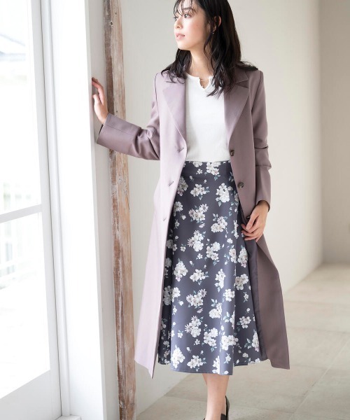 MISCH MASCH（ミッシュマッシュ）の「オータムテーラードコート（ステンカラーコート・レディース・ベージュ/モカ/ブラック・MEDIUM）」の4枚目の写真