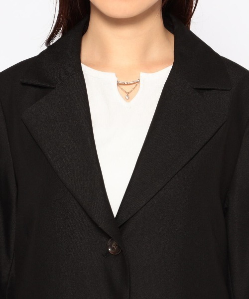 MISCH MASCH（ミッシュマッシュ）の「オータムテーラードコート（ステンカラーコート・レディース・ベージュ/モカ/ブラック・MEDIUM）」の8枚目の写真
