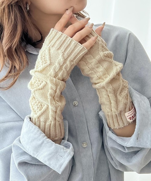 《JaVaジャバコラボ》最旬！カラバリ豊富、指ぬきニットアームウォーマー