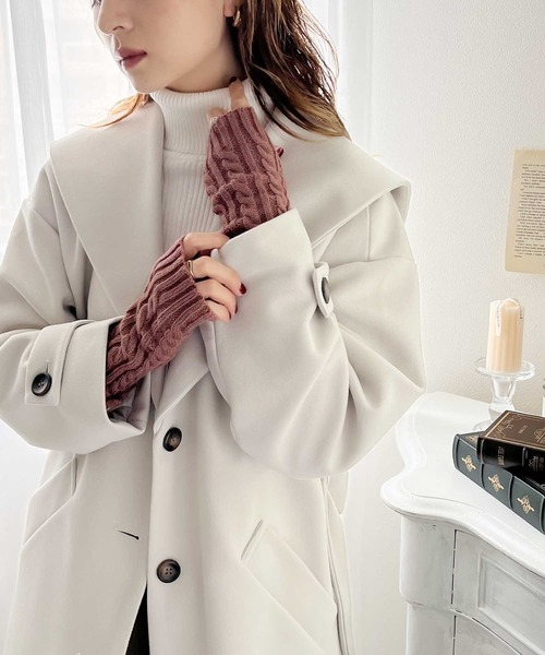 《JaVaジャバコラボ》最旬！カラバリ豊富、指ぬきニットアームウォーマー