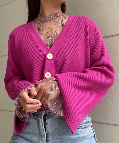 AMAIL(アマイル)の「Mature sweet lace cloth(シャツ/ブラウス・レディース・ピンク/ブラック/ベージュ・FREE)」の3枚目の写真