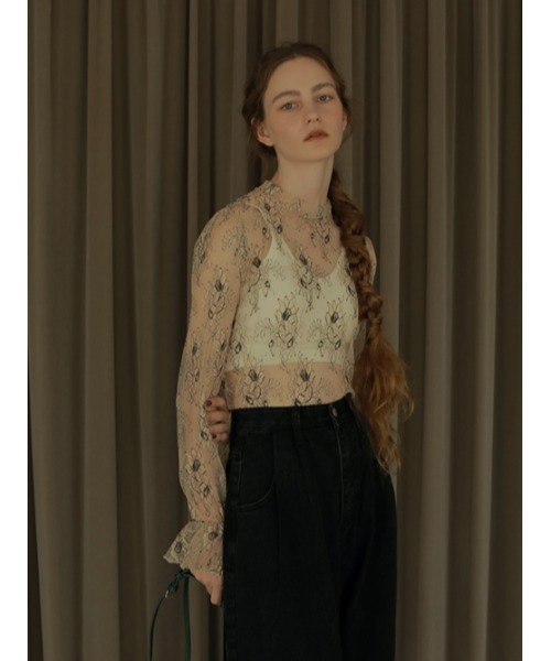 AMAIL(アマイル)の「Mature sweet lace cloth(シャツ/ブラウス・レディース・ピンク/ブラック/ベージュ・FREE)」の4枚目の写真