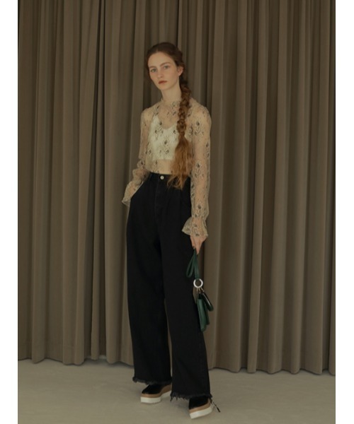 AMAIL(アマイル)の「Mature sweet lace cloth(シャツ/ブラウス・レディース・ピンク/ブラック/ベージュ・FREE)」の6枚目の写真