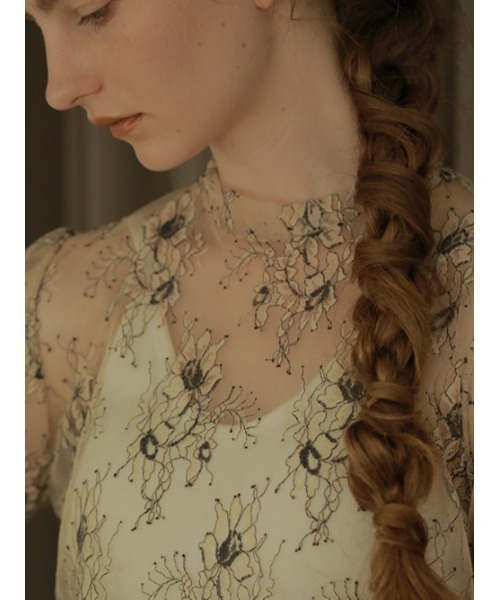 AMAIL(アマイル)の「Mature sweet lace cloth(シャツ/ブラウス・レディース・ピンク/ブラック/ベージュ・FREE)」の7枚目の写真
