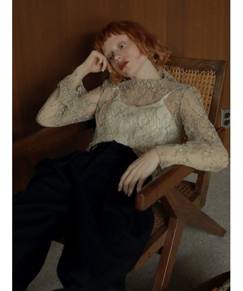 AMAIL(アマイル)の「Mature sweet lace cloth(シャツ/ブラウス・レディース・ピンク/ブラック/ベージュ・FREE)」の8枚目の写真