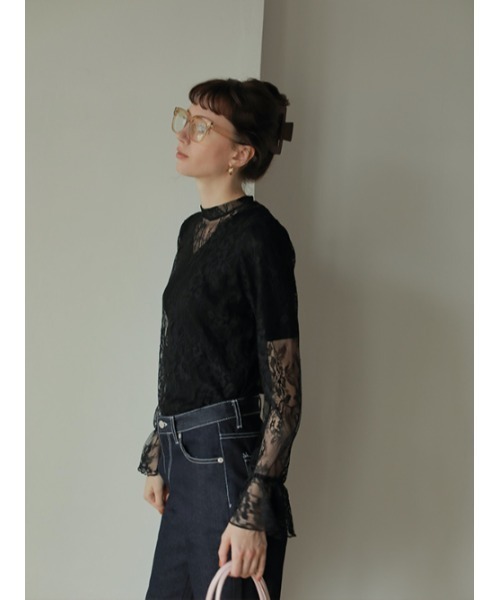AMAIL(アマイル)の「Mature sweet lace cloth(シャツ/ブラウス・レディース・ピンク/ブラック/ベージュ・FREE)」の11枚目の写真