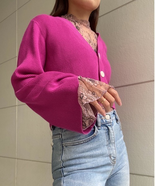 AMAIL(アマイル)の「Mature sweet lace cloth(シャツ/ブラウス・レディース・ピンク/ブラック/ベージュ・FREE)」の20枚目の写真