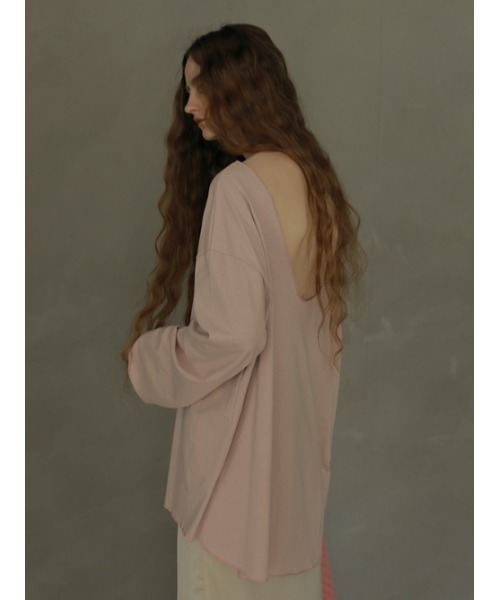 AMAIL(アマイル)の「2way open loose cloth(Tシャツ/カットソー・レディース・ホワイト/ブラック/ピンク・FREE)」の1枚目の写真