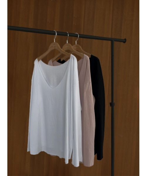 AMAIL(アマイル)の「2way open loose cloth(Tシャツ/カットソー・レディース・ホワイト/ブラック/ピンク・FREE)」の16枚目の写真