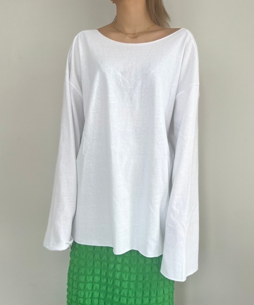 AMAIL(アマイル)の「2way open loose cloth(Tシャツ/カットソー・レディース・ホワイト/ブラック/ピンク・FREE)」の17枚目の写真