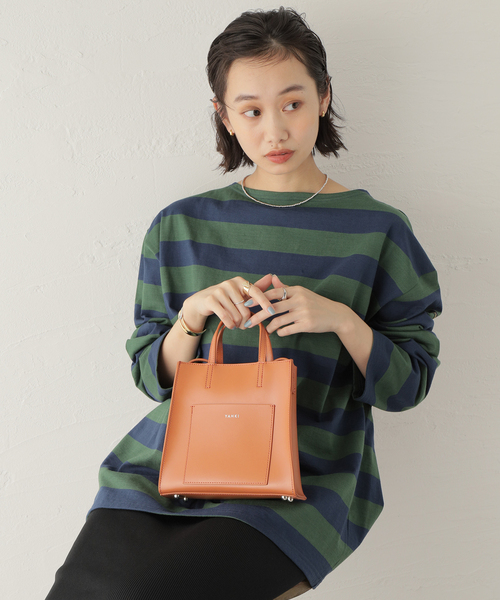 JOURNAL STANDARD SELECT（ジャーナルスタンダードセレクト）の「【YAHKI /ヤーキ】W FACE MINI TOTE：ショルダートートバッグ（ショルダーバッグ・レディース・ブラック/グリーン/オレンジ・FREE）」の5枚目の写真