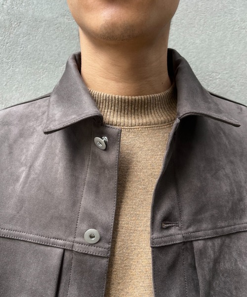 CIAOPANIC（チャオパニック）の「フェイクスエードショートレングスジャケット（ブルゾン・メンズ・ブラウン/ブラック・MEDIUM/LARGE）」の18枚目の写真