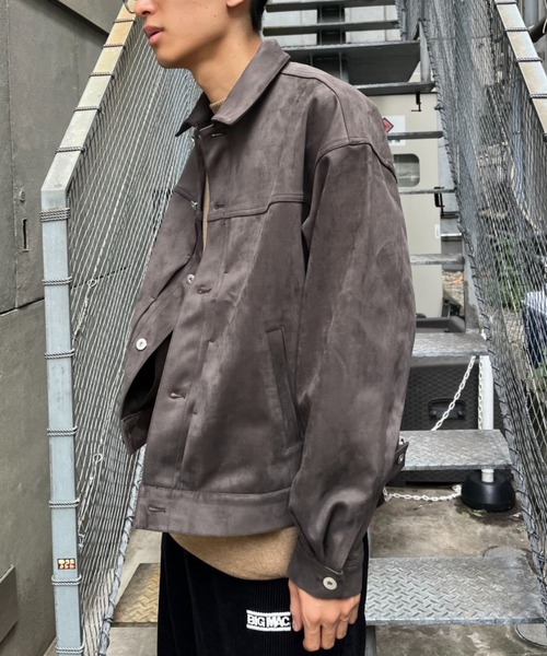 CIAOPANIC（チャオパニック）の「フェイクスエードショートレングスジャケット（ブルゾン・メンズ・ブラウン/ブラック・MEDIUM/LARGE）」の20枚目の写真