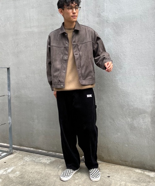 CIAOPANIC（チャオパニック）の「フェイクスエードショートレングスジャケット（ブルゾン・メンズ・ブラウン/ブラック・MEDIUM/LARGE）」の11枚目の写真