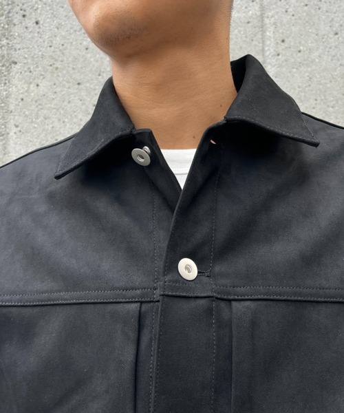 CIAOPANIC（チャオパニック）の「フェイクスエードショートレングスジャケット（ブルゾン・メンズ・ブラウン/ブラック・MEDIUM/LARGE）」の12枚目の写真