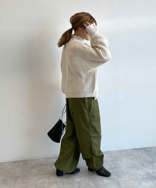 w closet(ダブルクローゼット)の「パール付カーディガン(カーディガン/ボレロ・レディース・オフホワイト/グレー/ブラック/ベージュ・FREE)」の8枚目の写真