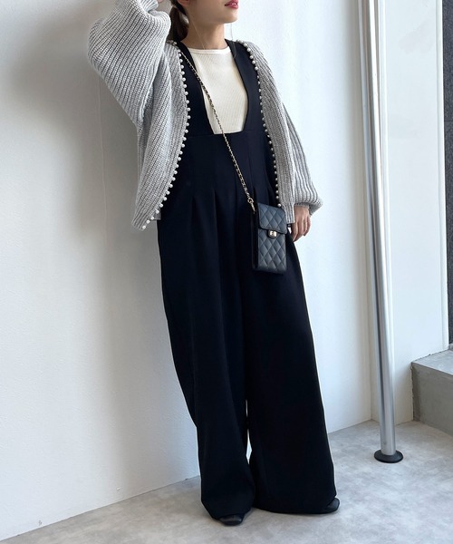 w closet(ダブルクローゼット)の「パール付カーディガン(カーディガン/ボレロ・レディース・オフホワイト/グレー/ブラック/ベージュ・FREE)」の21枚目の写真