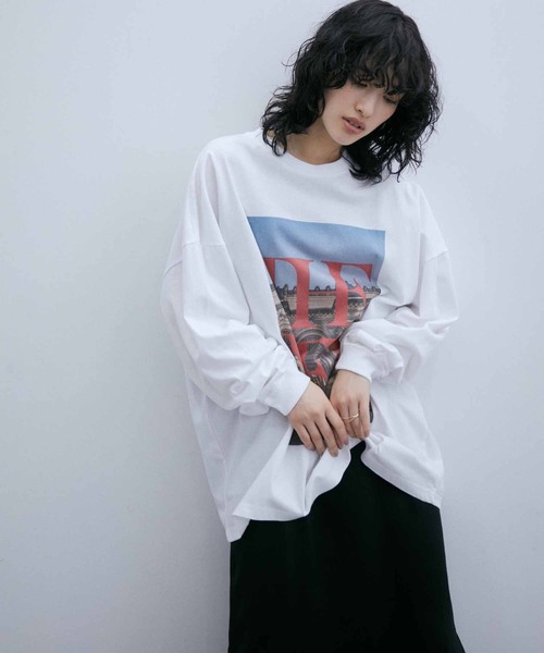 【美品】ADAM ET ROPE’ 　ニットポロTEE ホワイト　カットソー ADAM ET ROPE'｜【WEB限定】・【サステナブル】ニットポロTEE