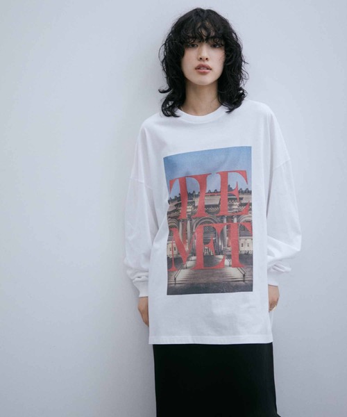 【美品】ADAM ET ROPE’ 　ニットポロTEE ホワイト　カットソー ADAM ET ROPE'（アダムエロペ）の「【WEB限定・サステナブル