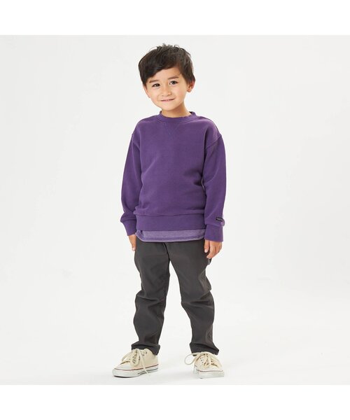 F.O.KIDS(エフオーキッズ)の「ガーメントダイレイヤードライクトレーナー(スウェット・キッズ・レッド/パープル/ベージュ/ブラック/カーキ・80/90/95/100/110/120/130/140)」の6枚目の写真