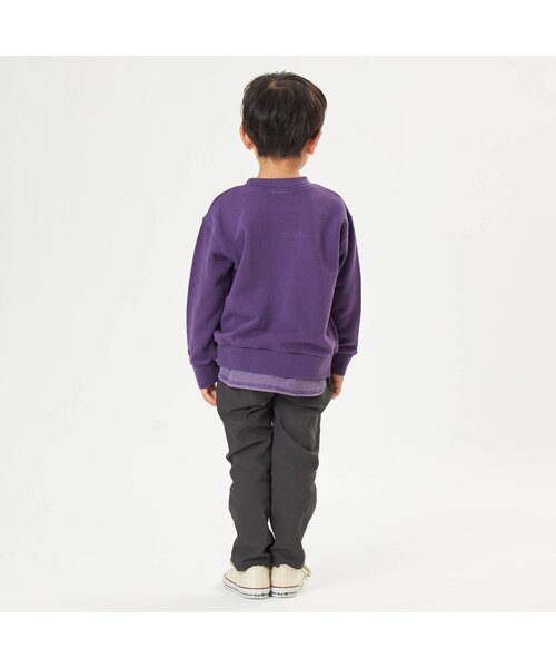 F.O.KIDS(エフオーキッズ)の「ガーメントダイレイヤードライクトレーナー(スウェット・キッズ・レッド/パープル/ベージュ/ブラック/カーキ・80/90/95/100/110/120/130/140)」の7枚目の写真