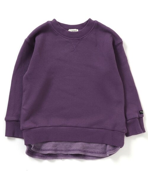 F.O.KIDS(エフオーキッズ)の「ガーメントダイレイヤードライクトレーナー(スウェット・キッズ・レッド/パープル/ベージュ/ブラック/カーキ・80/90/95/100/110/120/130/140)」の8枚目の写真