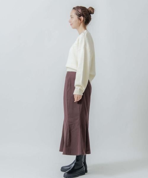 flower(フラワー)の「ニュアンスブーケニット(ニット/セーター・レディース・パープル/アイボリー・FREE)」の16枚目の写真