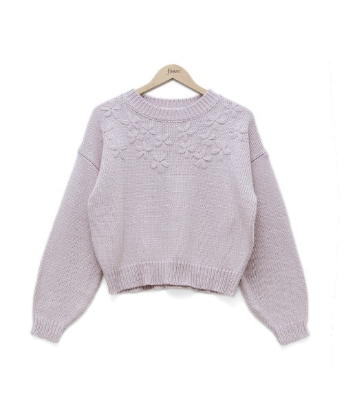 flower(フラワー)の「ニュアンスブーケニット(ニット/セーター・レディース・パープル/アイボリー・FREE)」の14枚目の写真