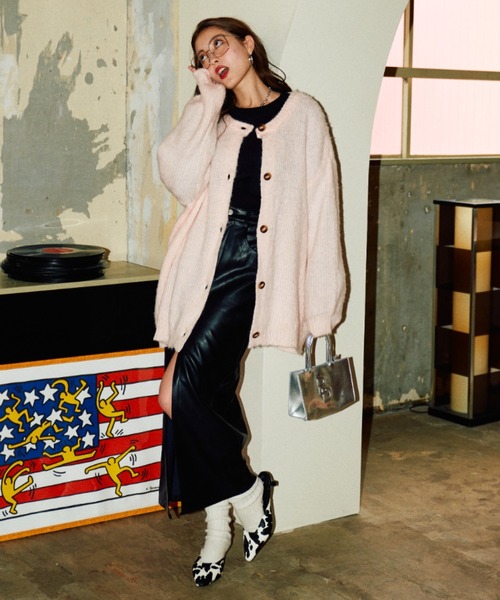 BLONDEY（ブロンディ）の「フェイクレザースリットロング