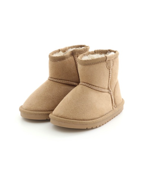 F.O.KIDS(エフオーキッズ)の「F.O.KIDS/エフオーキッズ ボアブーツトドラー(ブーツ・キッズ・ベージュ/ブラウン/ブラック/ブラウン系/ピンク・18/20/19)」の4枚目の写真