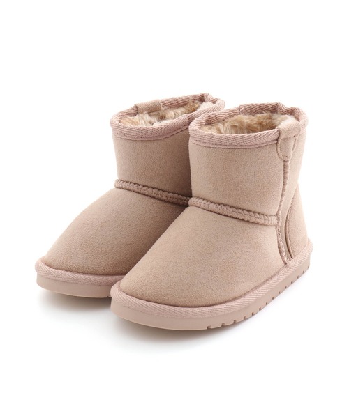 F.O.KIDS(エフオーキッズ)の「F.O.KIDS/エフオーキッズ ボアブーツトドラー(ブーツ・キッズ・ベージュ/ブラウン/ブラック/ブラウン系/ピンク・18/20/19)」の5枚目の写真