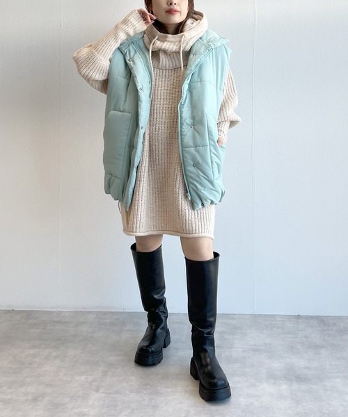 w closet(ダブルクローゼット)の「【マルチウェイ】ロングスリーブBIGニット&バラクラバSET(ニット/セーター・レディース・ラベンダー/ライトピンク/アイボリー・FREE)」の21枚目の写真