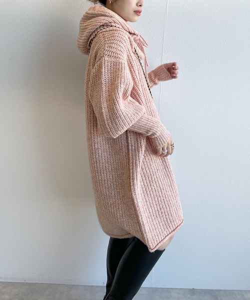 w closet(ダブルクローゼット)の「【マルチウェイ】ロングスリーブBIGニット&バラクラバSET(ニット/セーター・レディース・ラベンダー/ライトピンク/アイボリー・FREE)」の6枚目の写真